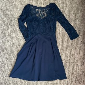 Navy blue cocktail dress
